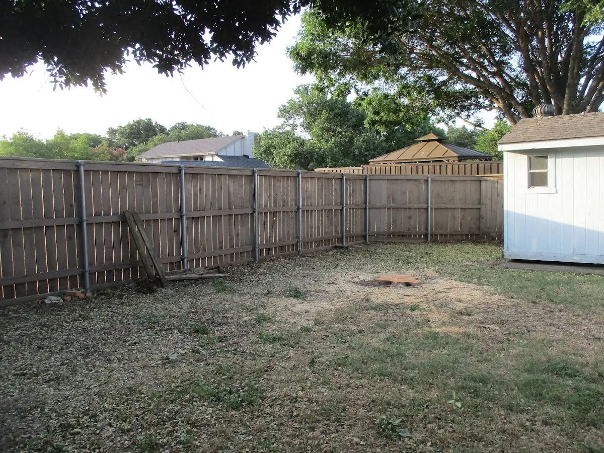 Cleared yard after professional tree removal in Sharpsville